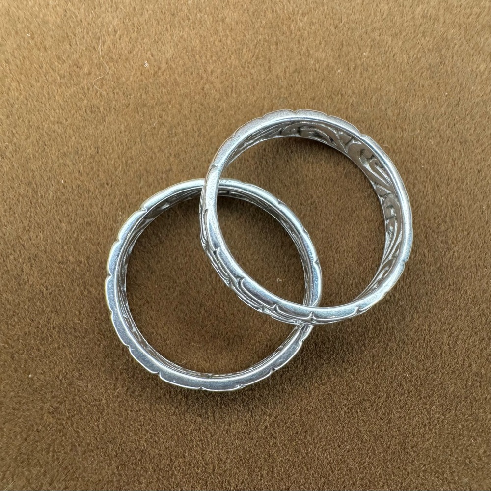 Sterling Silver Stackable Chain Link Style Band R… - image 4